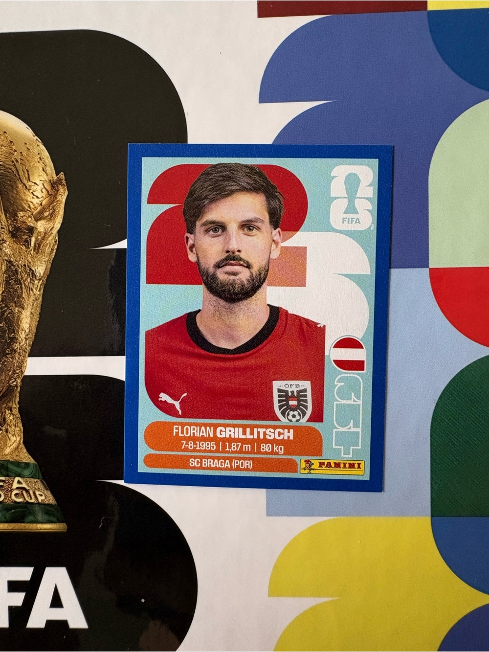 Panini FIFA World Cup 2026 Florian Grillitsch Austria AUT 14 Blue Parallel
